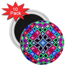 Kaleidoscope Pattern Sacred Geometry 2 25  Magnets (10 Pack) 