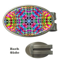 Kaleidoscope Pattern Sacred Geometry Money Clips (oval)  by Pakrebo