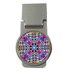 Kaleidoscope Pattern Sacred Geometry Money Clips (round)  by Pakrebo