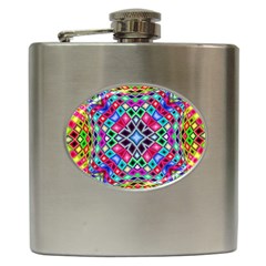 Kaleidoscope Pattern Sacred Geometry Hip Flask (6 Oz) by Pakrebo