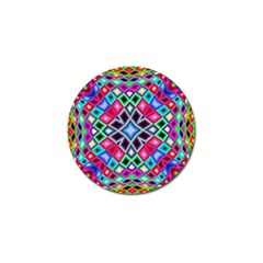 Kaleidoscope Pattern Sacred Geometry Golf Ball Marker by Pakrebo