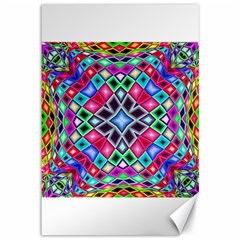 Kaleidoscope Pattern Sacred Geometry Canvas 12  X 18  by Pakrebo