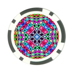 Kaleidoscope Pattern Sacred Geometry Poker Chip Card Guard (10 Pack) by Pakrebo