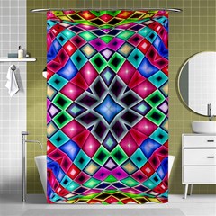 Kaleidoscope Pattern Sacred Geometry Shower Curtain 48  X 72  (small)  by Pakrebo