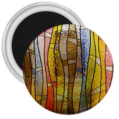 Stained Glass Window Colorful 3  Magnets by Pakrebo