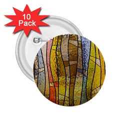 Stained Glass Window Colorful 2 25  Buttons (10 Pack)  by Pakrebo