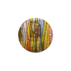 Stained Glass Window Colorful Golf Ball Marker by Pakrebo