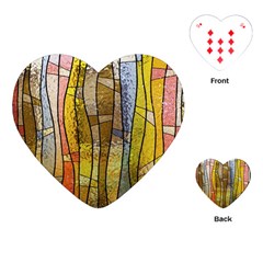 Stained Glass Window Colorful Playing Cards (heart) by Pakrebo