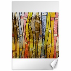 Stained Glass Window Colorful Canvas 12  X 18  by Pakrebo