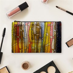 Stained Glass Window Colorful Cosmetic Bag (medium) by Pakrebo