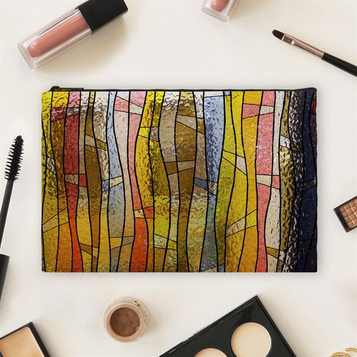 Stained Glass Window Colorful Cosmetic Bag (Large)