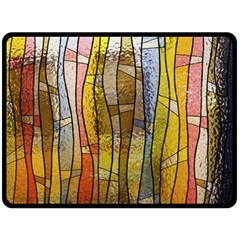 Stained Glass Window Colorful Fleece Blanket (large)  by Pakrebo