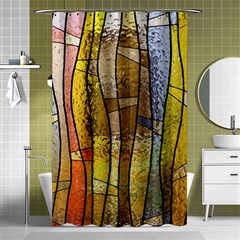 Stained Glass Window Colorful Shower Curtain 48  X 72  (small)  by Pakrebo