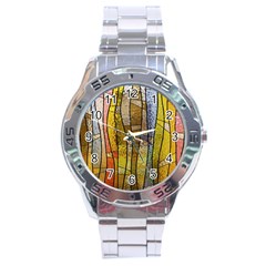 Stained Glass Window Colorful Stainless Steel Analogue Watch by Pakrebo