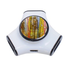 Stained Glass Window Colorful 3-port Usb Hub by Pakrebo