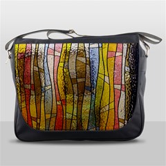 Stained Glass Window Colorful Messenger Bag by Pakrebo