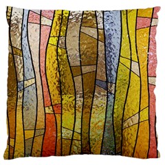 Stained Glass Window Colorful Large Cushion Case (one Side) by Pakrebo