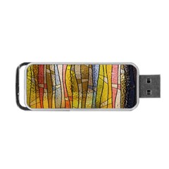 Stained Glass Window Colorful Portable Usb Flash (one Side) by Pakrebo