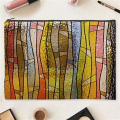 Stained Glass Window Colorful Cosmetic Bag (xxxl) by Pakrebo