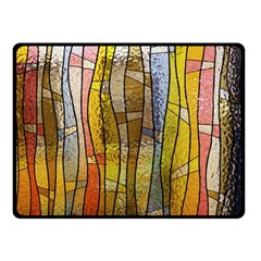 Stained Glass Window Colorful Double Sided Fleece Blanket (small)  by Pakrebo