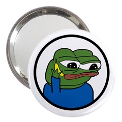 Apu Apustaja With Banana Phone Wall Eyed Pepe The Frog Kekistan 3  Handbag Mirrors by snek