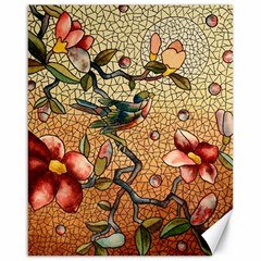 Flower Cubism Mosaic Vintage Canvas 16  X 20  by Pakrebo