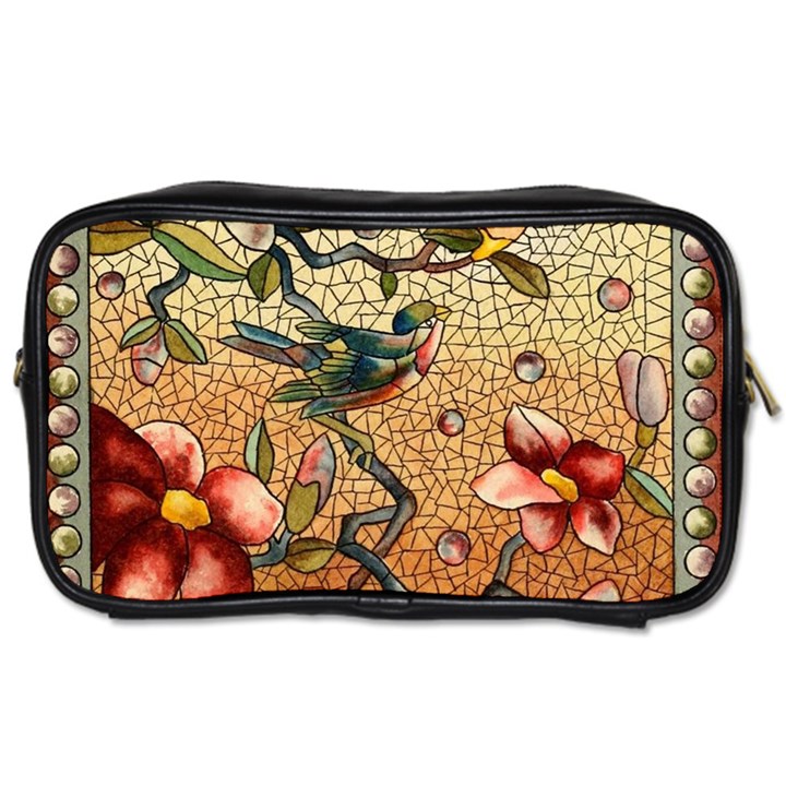 Flower Cubism Mosaic Vintage Toiletries Bag (Two Sides)