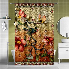 Flower Cubism Mosaic Vintage Shower Curtain 48  X 72  (small)  by Pakrebo