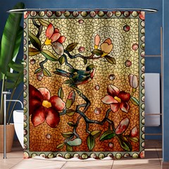 Flower Cubism Mosaic Vintage Shower Curtain 60  X 72  (medium)  by Pakrebo