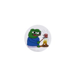 Apu Apustaja Roasting A Snail On A Campfire Pepe The Frog Pepethefrog The Helper Kekistan 1  Mini Buttons by snek