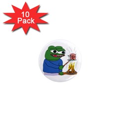 Apu Apustaja Roasting A Snail On A Campfire Pepe The Frog Pepethefrog The Helper Kekistan 1  Mini Magnet (10 Pack)  by snek