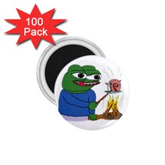 Apu Apustaja Roasting A Snail On A Campfire Pepe The Frog Pepethefrog The Helper Kekistan 1 75  Magnets (100 Pack)  by snek