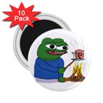 Apu Apustaja roasting a snail on a campfire Pepe the frog PepeTheFrog The Helper Kekistan 2.25  Magnets (10 pack)  Front