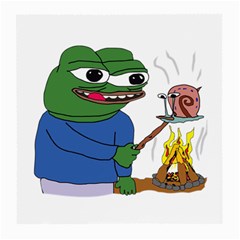 Apu Apustaja Roasting A Snail On A Campfire Pepe The Frog Pepethefrog The Helper Kekistan Medium Glasses Cloth by snek