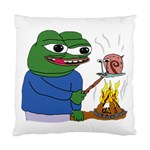 Apu Apustaja roasting a snail on a campfire Pepe the frog PepeTheFrog The Helper Kekistan Standard Cushion Case (Two Sides) Front