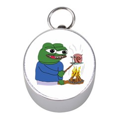 Apu Apustaja Roasting A Snail On A Campfire Pepe The Frog Pepethefrog The Helper Kekistan Mini Silver Compasses by snek