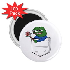 Apu Apustaja Roasting A Snail On A Campfire Pepe The Frog Pocket Tee Kekistan 2 25  Magnets (100 Pack)  by snek