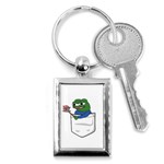 Apu Apustaja roasting a snail on a campfire Pepe the frog Pocket Tee Kekistan Key Chains (Rectangle)  Front