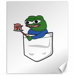 Apu Apustaja Roasting A Snail On A Campfire Pepe The Frog Pocket Tee Kekistan Canvas 20  X 24  by snek