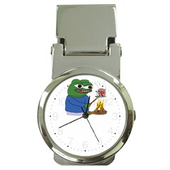 Apu Apustaja Roasting A Snail On A Campfire Pepe The Frog Money Clip Watches by snek