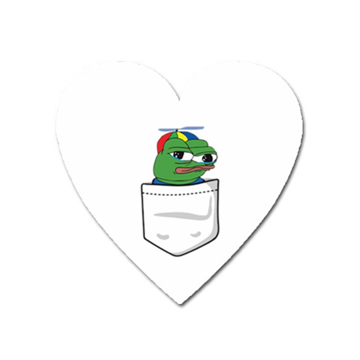 Apu Apustaja crying Pepe the frog Pocket Tee Kekistan Heart Magnet