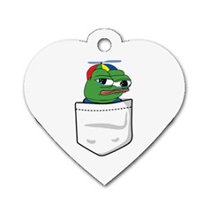 Apu Apustaja Crying Pepe The Frog Pocket Tee Kekistan Dog Tag Heart (two Sides) by snek