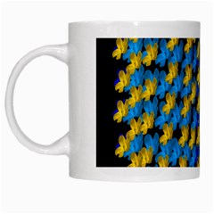 Flowers Coming From Above Ornate Decorative White Mugs by pepitasart