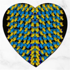 Flowers Coming From Above Ornate Decorative Jigsaw Puzzle (heart) by pepitasart