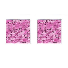 Pink Camouflage Army Military Girl Cufflinks (square) by snek