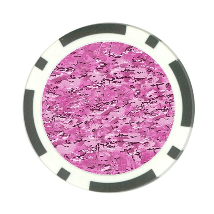 Pink Camouflage Army Military Girl Poker Chip Card Guard (10 pack)