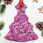 Pink Camouflage Army Military Girl Ornament (Christmas Tree)  Front