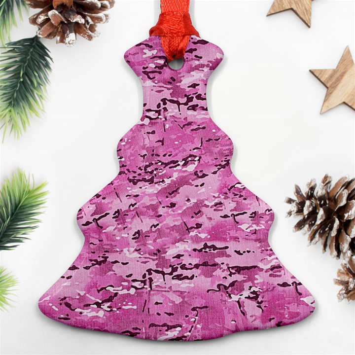 Pink Camouflage Army Military Girl Ornament (Christmas Tree) 