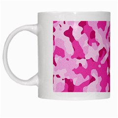 Standard Pink Camouflage Army Military Girl Funny Pattern White Mugs by snek