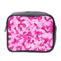 Standard Pink Camouflage Army Military Girl Funny Pattern Mini Toiletries Bag (two Sides) by snek